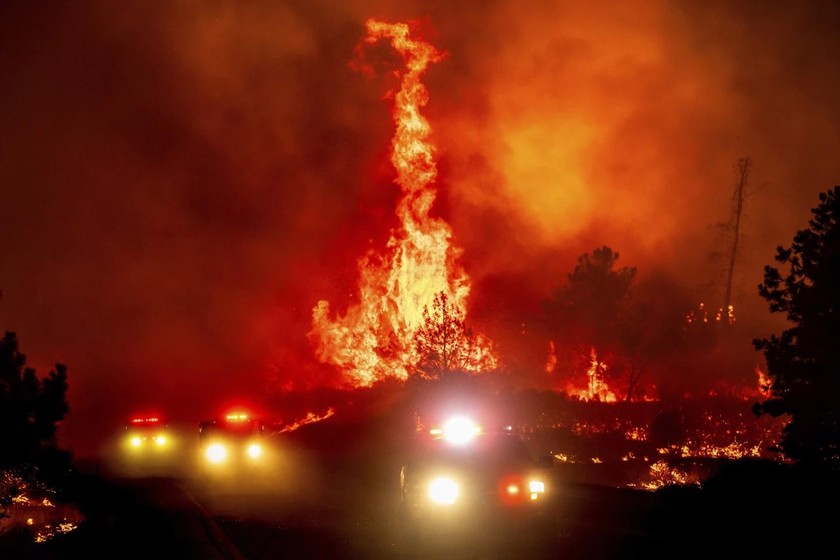 California, Mỹ đối mặt với "quái vật lửa" (Ảnh: AP News) 