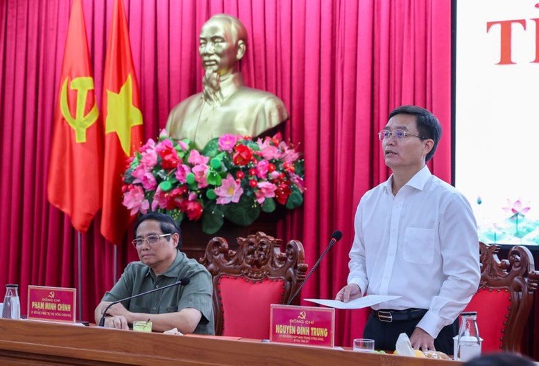 Bí thư Tỉnh ủy Đắk Lắk Nguyễn Đình Trung phát biểu tại cuộc làm việc - Ảnh: VGP/Nhật Bắc