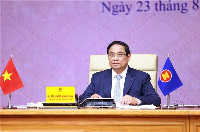 Thủ tướng Phạm Minh Chính phát biểu trực tuyến tại Hội nghị Thượng đỉnh Lãnh đạo nữ ASEAN lần thứ ba.