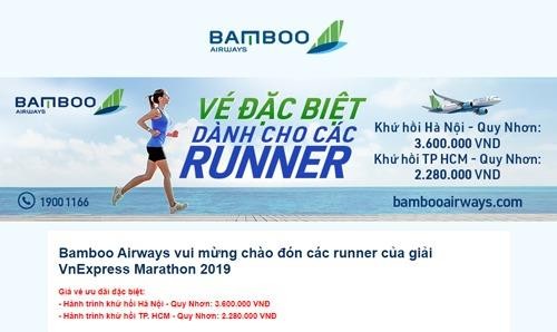 Cổ động viên đua săn vé máy bay đi Quy Nhơn cổ vũ VnExpress Marathon