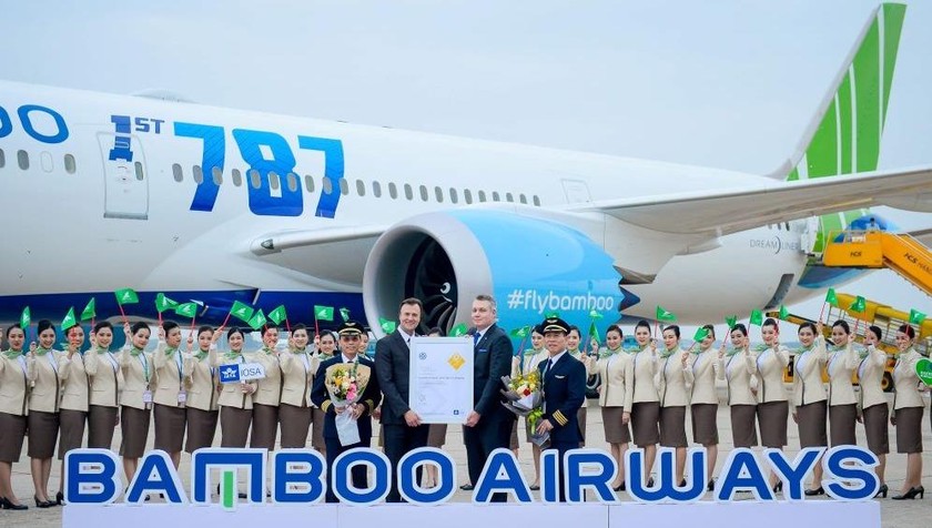  Bamboo Airways chính thức nhận Chứng nhận Đánh giá An toàn Khai thác trong chiều 3/1 tại cảng hàng không quốc tế Nội Bài