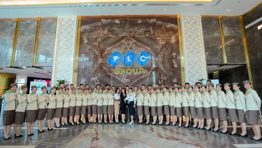 Tranh đá Marble Đỏ Vân Rồng tại đại sảnh tòa Bamboo Airways Tower của Tập đoàn FLC