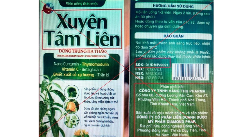 Cục An toàn thực phẩm chuyển tin về TPBVSK Xuyên Tâm Liên giả mạo đến cơ quan điều tra tỉnh Khánh Hoà. Ảnh: Cục An toàn thực phẩm