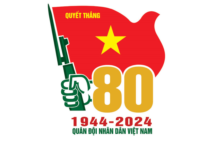 Mẫu biểu trưng Kỷ niệm 80 năm Ngày thành lập QĐND Việt Nam và 35 năm Ngày hội QPTD.