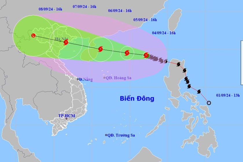 Bão mạnh nhất trong vòng 10 năm, Hà Nội và loạt tỉnh phải đối phó mưa lớn