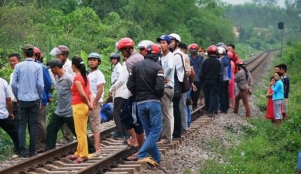 Hiện trường vụ tai nạn khiến cụ Kính tử vong.