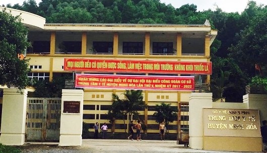 Trụ sở Trung tâm Y tế huyện Minh Hóa – nơi bị kẻ trộm đột nhập.