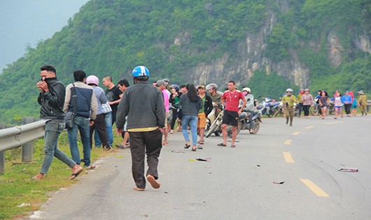 Hiện trường vụ tai nạn.