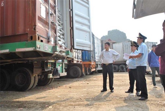 Địa điểm tập kết kiểm tra hàng hóa ở cửa khẩu Chi Ma (Lạng Sơn). Ảnh:haiquanvungtau.gov.vn