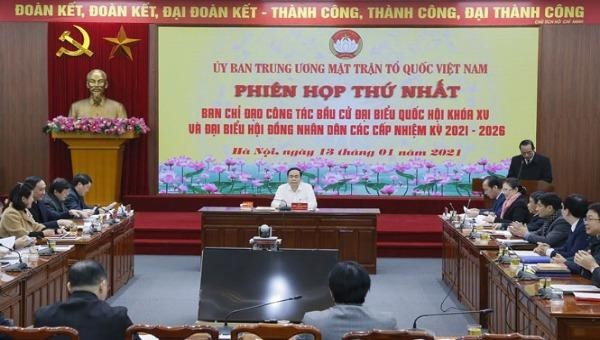 Phiên họp thứ nhất Ban Chỉ đạo công tác bầu cử đại biểu Quốc hội khóa XV và đại biểu HĐND các cấp nhiệm kỳ 2021-2026.