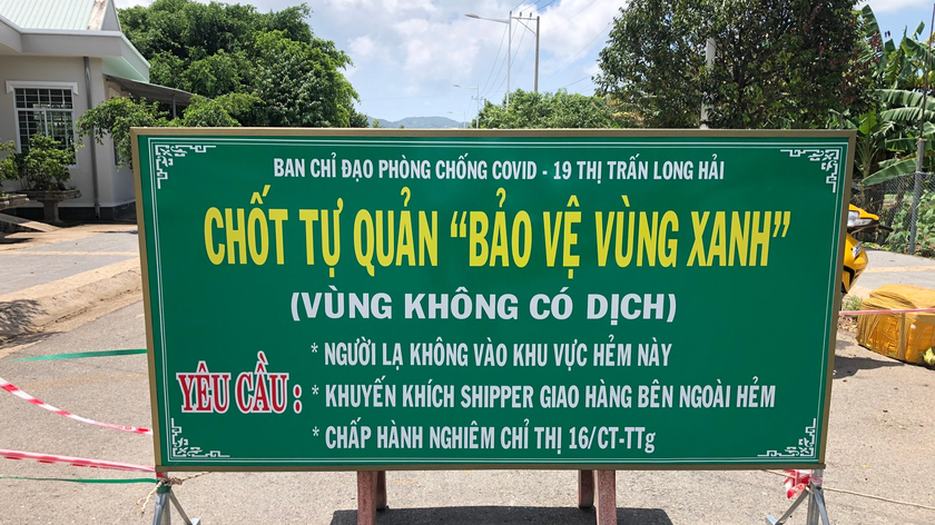 TT Long Hải nỗ lực thiết lập được nhiều vùng xanh để phòng dịch COVID-19 lây lan.