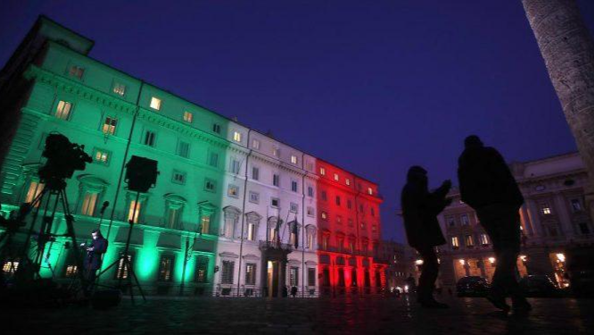 Palazzo Chigi, trụ sở Chính phủ Italy. Ảnh: AP 