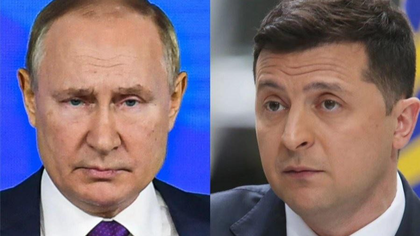 Tổng thống Nga Vladimir Putin và Tổng thống Ukraine Volodymyr Zelensky.