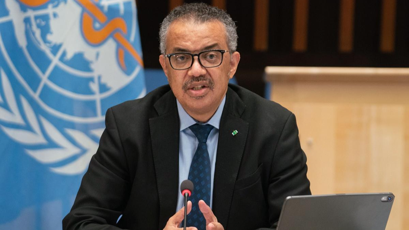 Tổng Giám đốc WHO Tedros Adhanom Ghebreyesus phát biểu trong cuộc họp ban điều hành WHO vào ngày 21/1/2021 tại Geneva. Ảnh: VCG