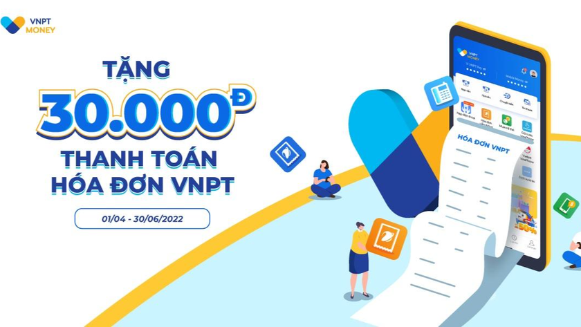 Ưu đãi tặng 30.000đ thanh toán hoá đơn VNPT