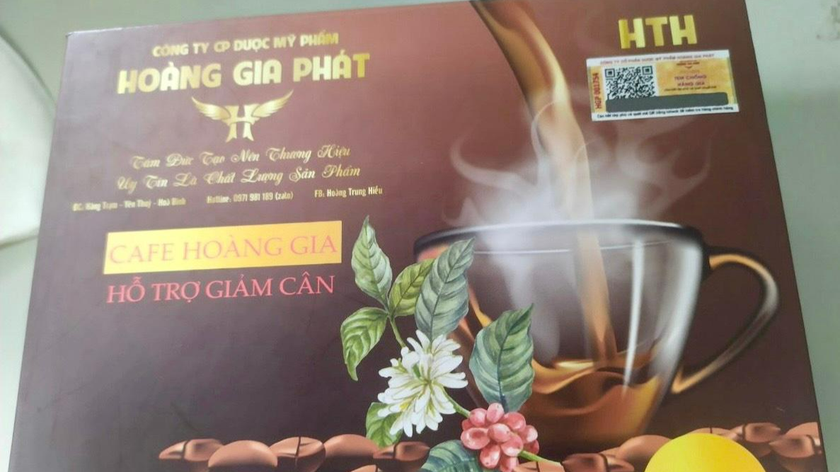 Sản phẩm cafe người phụ nữ dùng để giảm cân. Ảnh: Cục ATTP