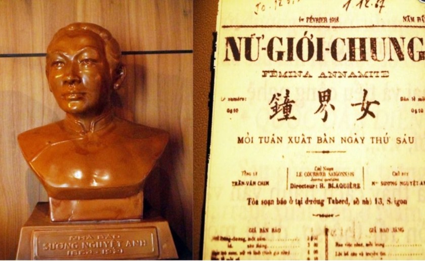 Nữ sĩ Sương Nguyệt Anh (1864-1921), chủ bút của tờ báo dành cho nữ giới đầu tiên tại Việt Nam - “Nữ giới chung”. (Nguồn: Báo PNVN)