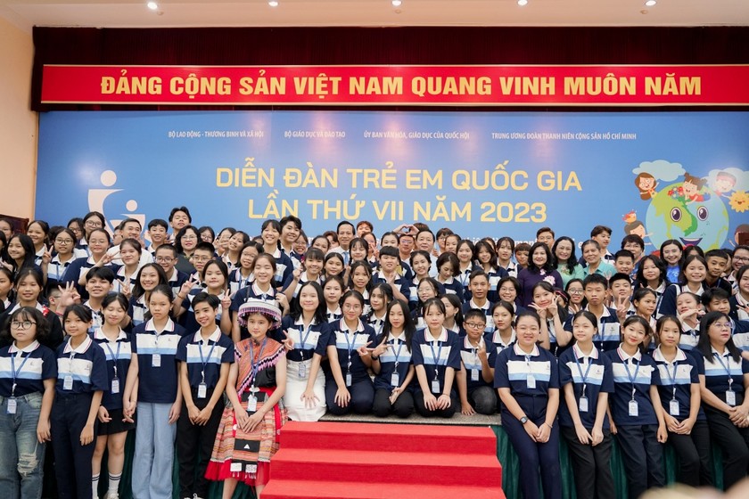 Diễn đàn trẻ em quốc gia lần thứ VII được tổ chức thành công trong năm 2023. (Ảnh minh họa - Nguồn: NKHT)