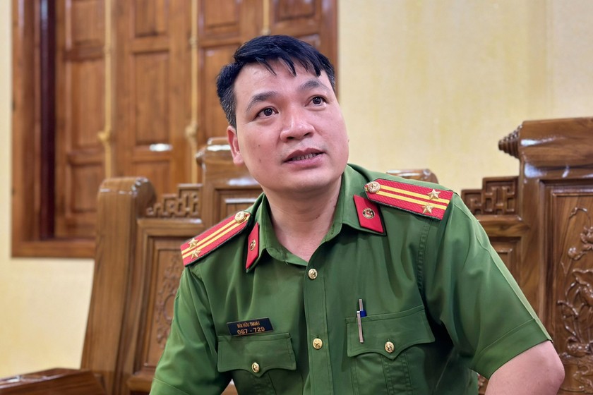 Trung tá Bùi Hữu Thuật. (Ảnh: Minh Trang)