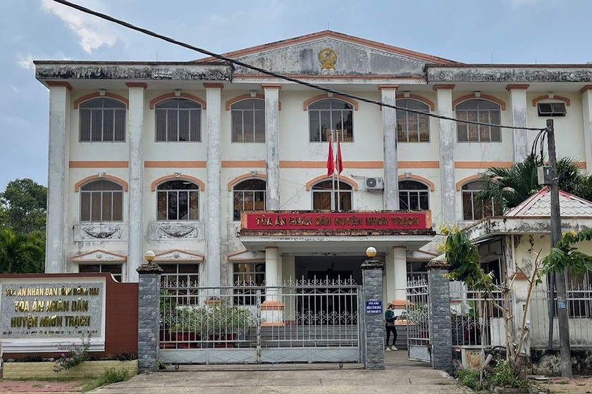 TAND huyện Nhơn Trạch cho biết đang xin ý kiến TAND tối cao về thẩm quyền giải quyết vụ án. (Ảnh: Bùi Yên)