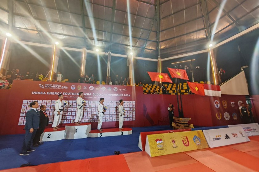 Việt Nam giành Nhất toàn đoàn tại giải vô địch và vô địch trẻ Judo Đông Nam Á 2024. (Nguồn: Trung tâm HLTTQG Hà Nội) 