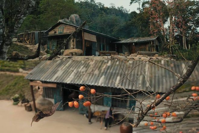Căn nhà nhỏ đơn sơ nằm trên đồi cao heo hút với bờ suối tại làng K'Long K'Lanh trong Phim “Lật mặt 7” đang thu hút du khách. (Ảnh trong phim)