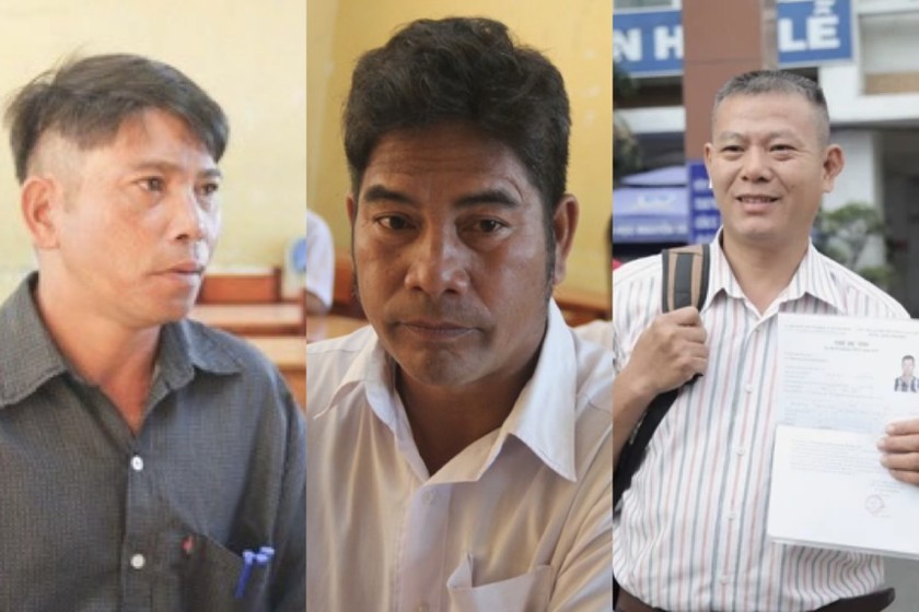 Từ trái qua phải, 3 thí sinh U50 tuổi: Rơ Châm Ui, Rơ Châm Un và Nguyễn Thế Tú.
