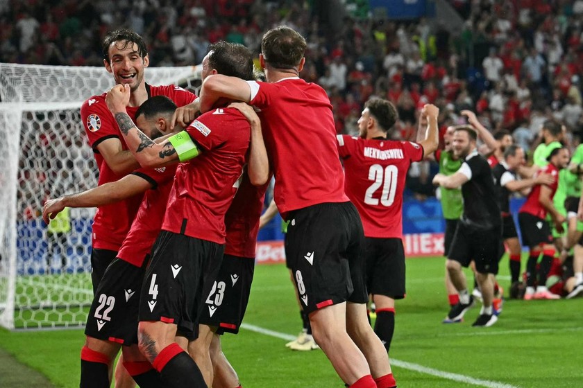 Georgia, đội tuyển chơi ấn tượng nhất ở vòng đấu bảng. (Nguồn: Web Euro)