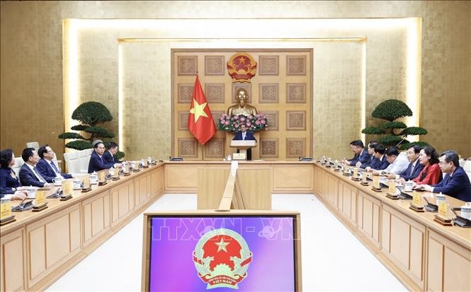 Thủ tướng Phạm Minh Chính giao nhiệm vụ cho các Phó Thủ tướng, Bộ trưởng vừa được Quốc hội phê chuẩn, bổ nhiệm, ngày 26/8/2024. Ảnh: Dương Giang/TTXVN