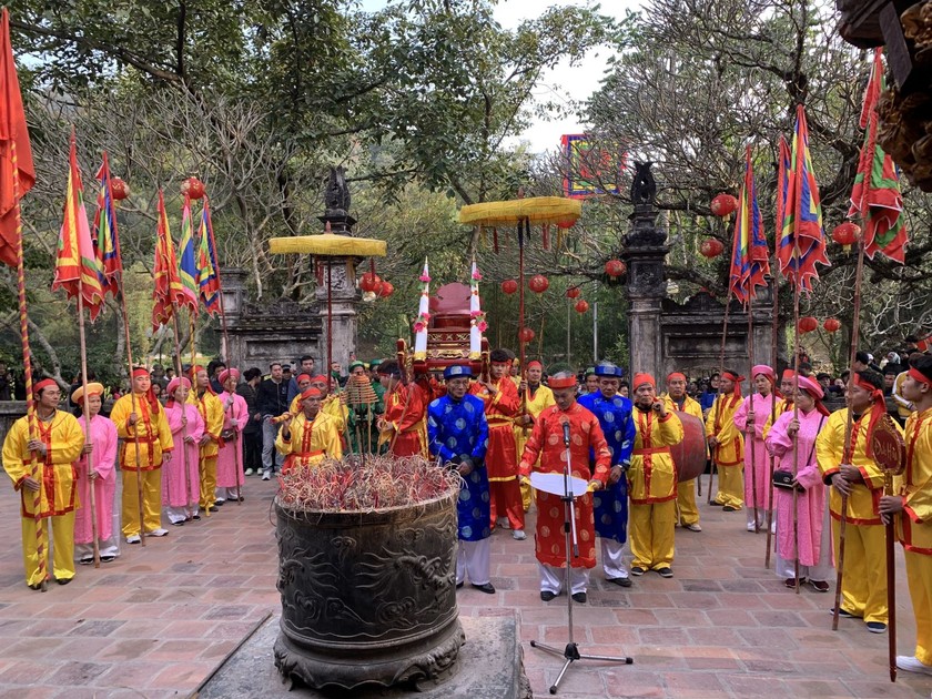 Lễ hội Gióng được UNESCO công nhận là Di sản Văn hóa phi vật thể đại diện của nhân loại. (Ảnh: Hiền Anh)