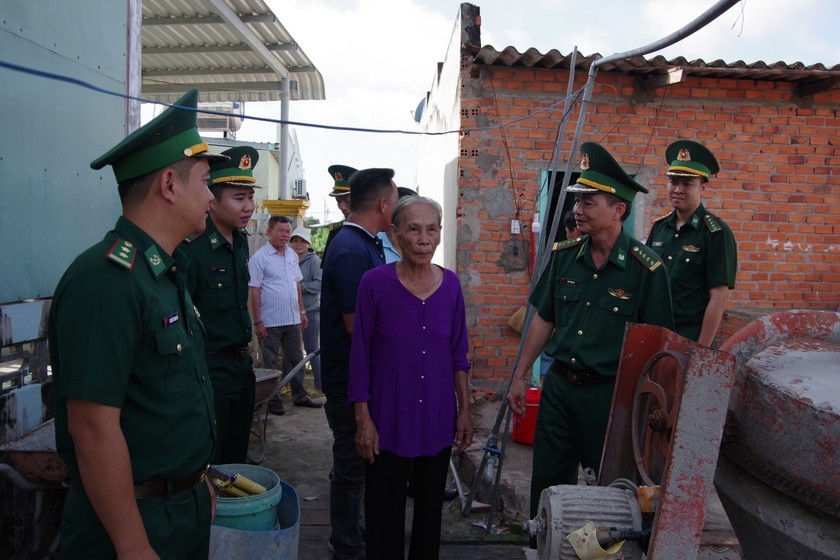 Khởi công xây dựng một căn nhà ĐĐK tại Bà Rịa - Vũng Tàu. (Ảnh: Tiến Dũng)