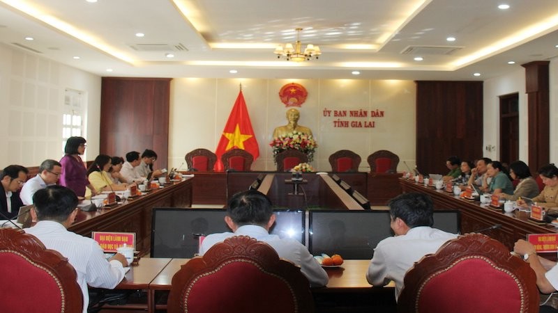 Quang cảnh buổi làm việc. (Ảnh: Trọng Triển)