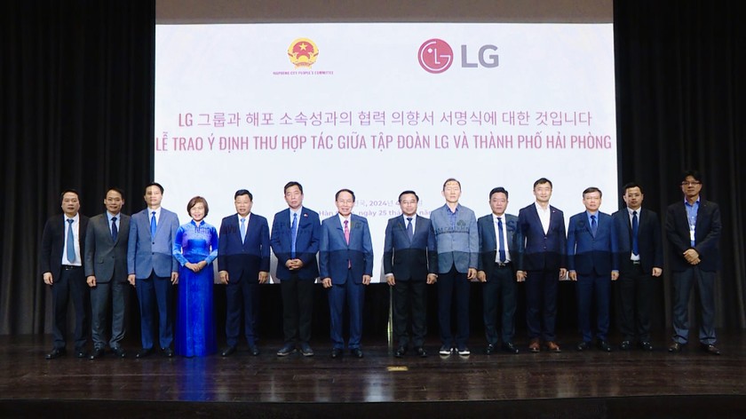 UBND thành phố Hải Phòng phối hợp với Tập đoàn LG tổ chức Hội nghị xúc tiến đầu tư với các doanh nghiệp của LG.