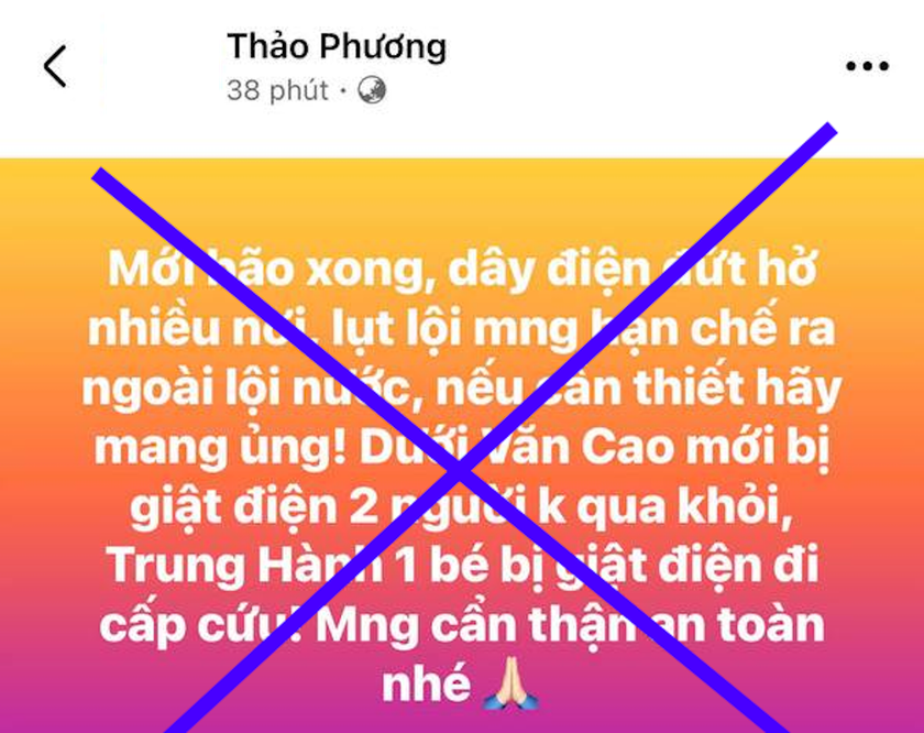 Xử phạt 5 triệu đồng đối tượng đăng thông tin sai sự thật.
