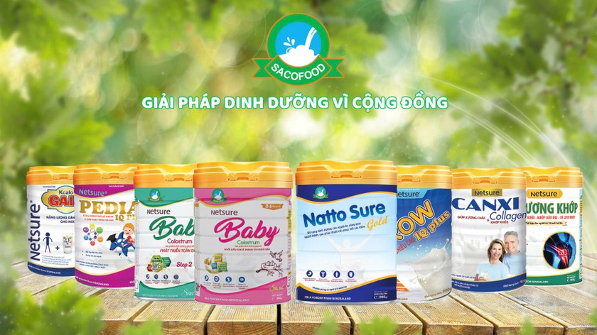 Sản phẩm của SACOFOOD đa dạng, cho nhiều lứa tuổi như trẻ em Sacofood Colos IQ 1, Sacofood Colos IQ 2, Sacofood Colos Pedia, Netsure Pedia, Netsure Grow IQ Plus....: Người lớn, phụ nữ có bầu và cho con bú như Sacofood Sure HMB, Sacofood Colos Mom, Sacofood Canxi HMB, Netsure Canxi Collagen, Lizard Canxi Pro...