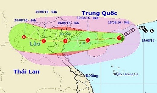 Bão mạnh tăng tốc hướng vào Quảng Ninh - Thanh Hóa