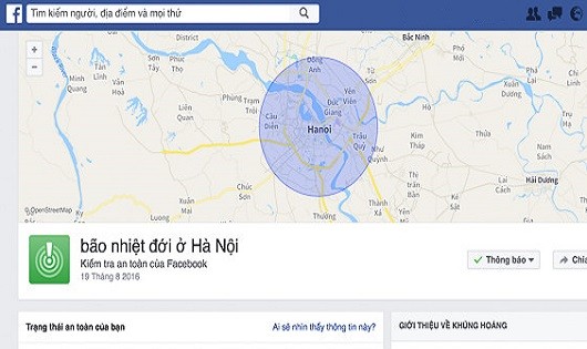 Cộng đồng mạng đánh dấu an toàn sau Bão số 3 qua Facebook