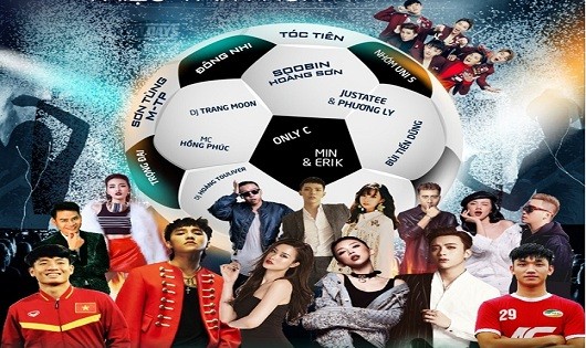 Dàn sao ca nhạc, thể thao sẽ xuất hiện tại Đại nhạc hội “Viettel kết nối triệu tâm hồn 2018”.