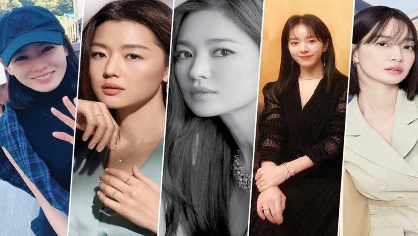 Ảnh: (từ trái qua) Son Ye- jin, Jun Ji-hyu , Song Hye-ky , Han Ji -min và Shin Min-ah là một trong những nữ diễn viên giàu kinh nghiệm đã giúp phim ảnh Hàn Quốc thành công toàn cầu. Ảnh: Instagram