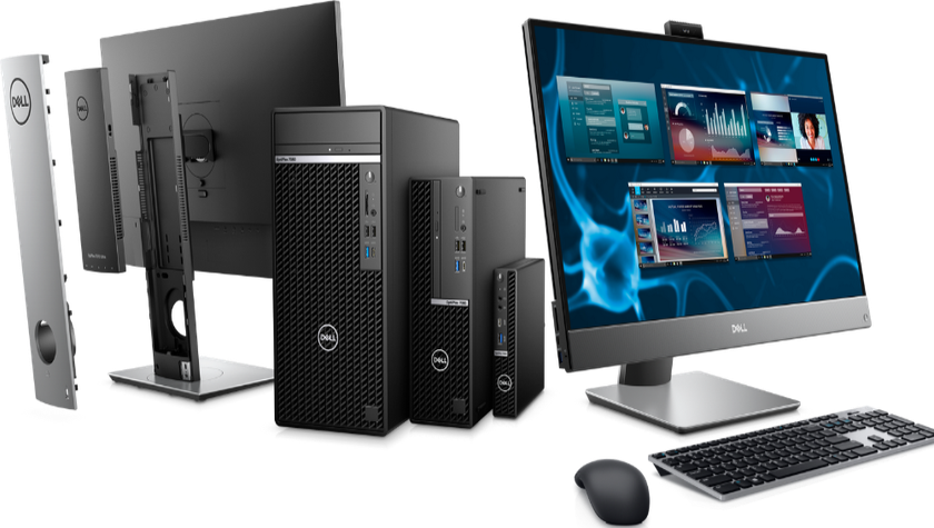 Mẫu thùng máy và All-in-one thuộc dòng OptiPlex được thiết kế lại với nhiều cấu hình đa dạng và những vẻ ngoài nhỏ gọn.