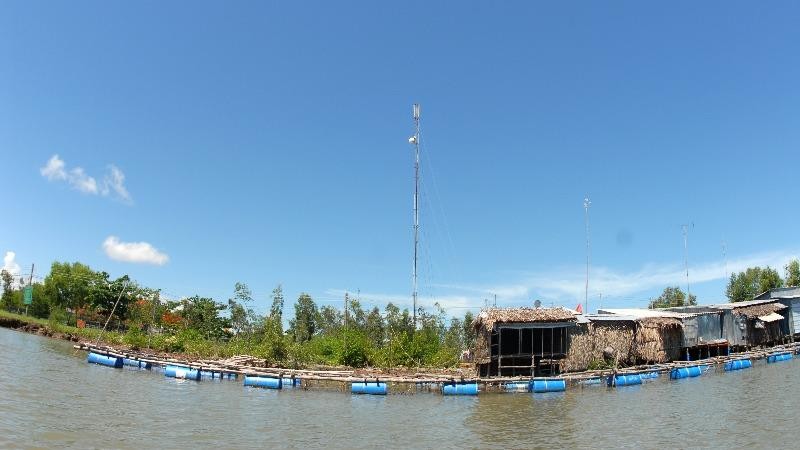 Một trạm phát sóng ở Đất Mũi Cà Mau.