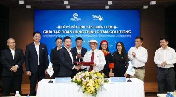 Lễ ký kết hợp tác chiến lược giữa Hưng Thịnh Group và TMA Solution.