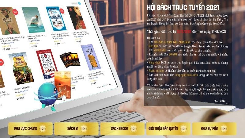 Hội sách khai mạc vào ngày 17/4/2021 tại địa chỉ truy cập: https://book365.vn.