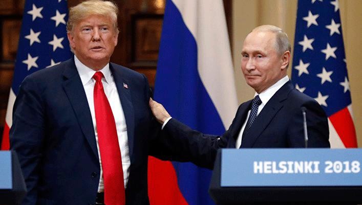 Tổng thống Nga Vladimir Putin và Tổng thống Mỹ Donald Trump năm 2018.