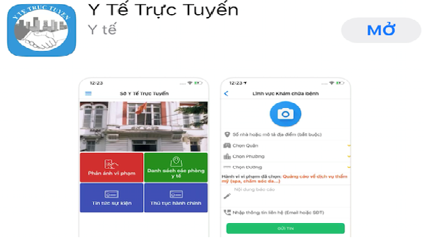  Cài đặt ứng dụng “Y tế trực tuyến” trên điện thoại thông minh (Ảnh: Sở Y tế THCM)