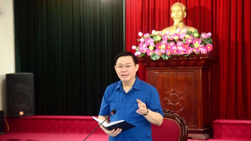 Bí thư Thành ủy Hà Nội Vương Đình Huệ.