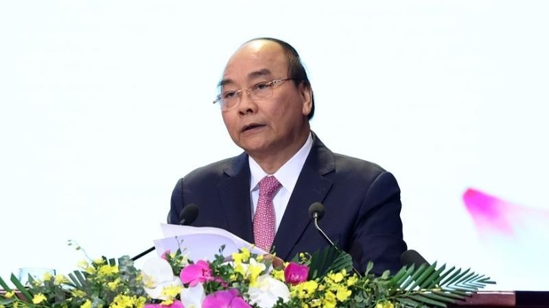 Thủ tướng Nguyễn Xuân Phúc phát biểu tại Đại hội. (Ảnh: TTXVN)