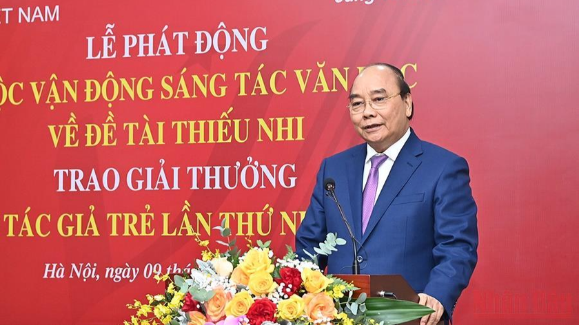 Chủ tịch nước kêu gọi sáng tác và lan tỏa mạnh mẽ các tác phẩm văn học cho thiếu nhi.