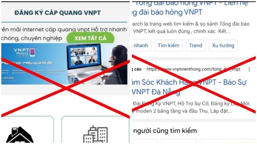 Một số website giả mạo.