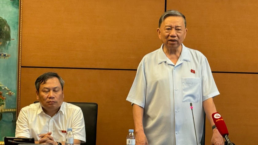 Chủ tịch nước Tô Lâm phát biểu thảo luận tại tổ. (Ảnh: VTK)